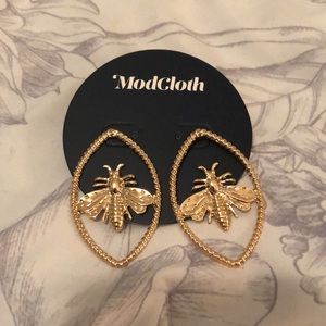 ModCloth Insect Gold Earrings